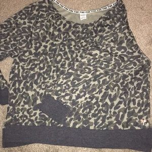 PINK camo pullover